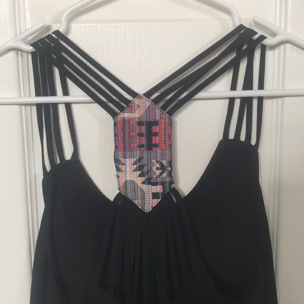 Cute blank tank with tribal print back patch